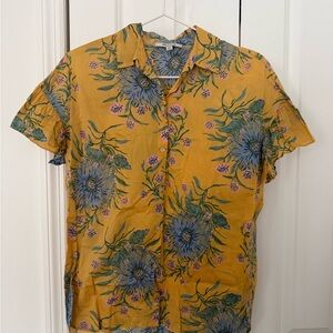 Madewell floral button down top